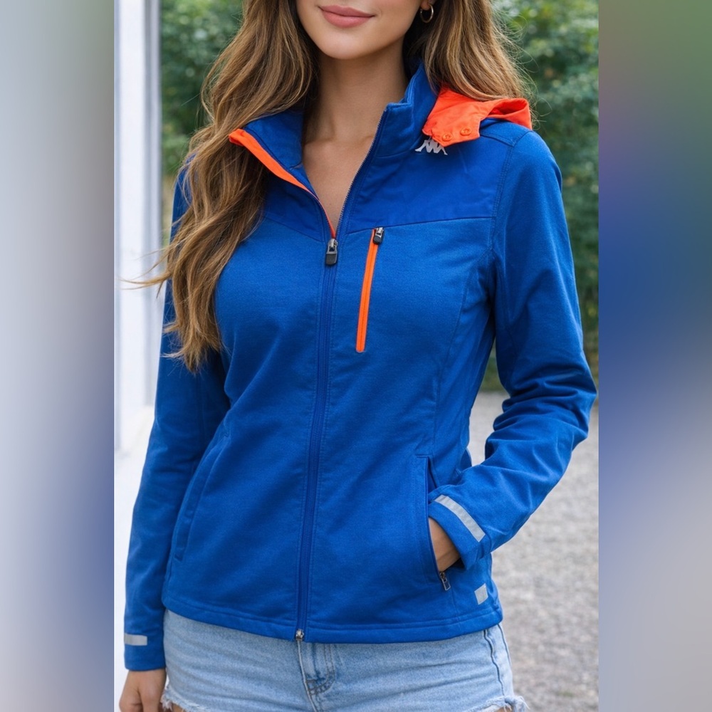Kappa Blue cotton Jacket with hood